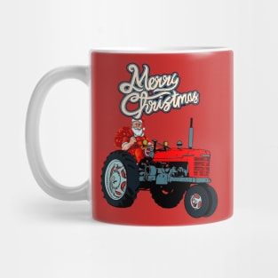 Santa On  tractor Mug